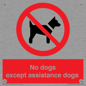 No dogs except assistance dogs